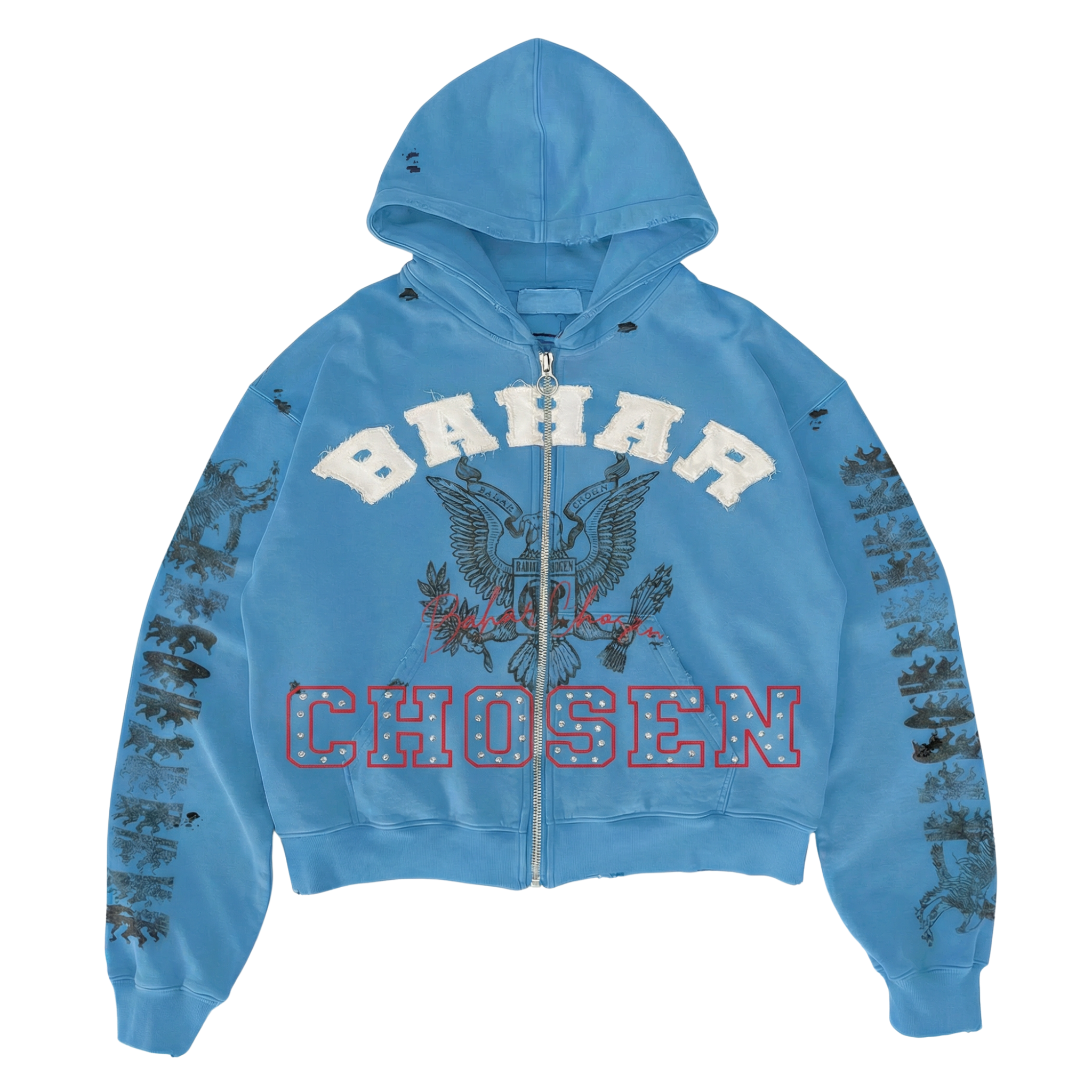 "BAHAR CHOSEN" Full Zip Hooded Jacket
